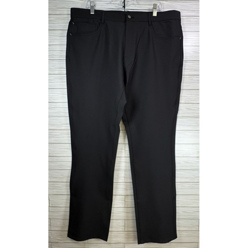 FJ FootJoy Men's 5 Pocket Golf Pants 40x34 Black Spandex Blend‎ Performance